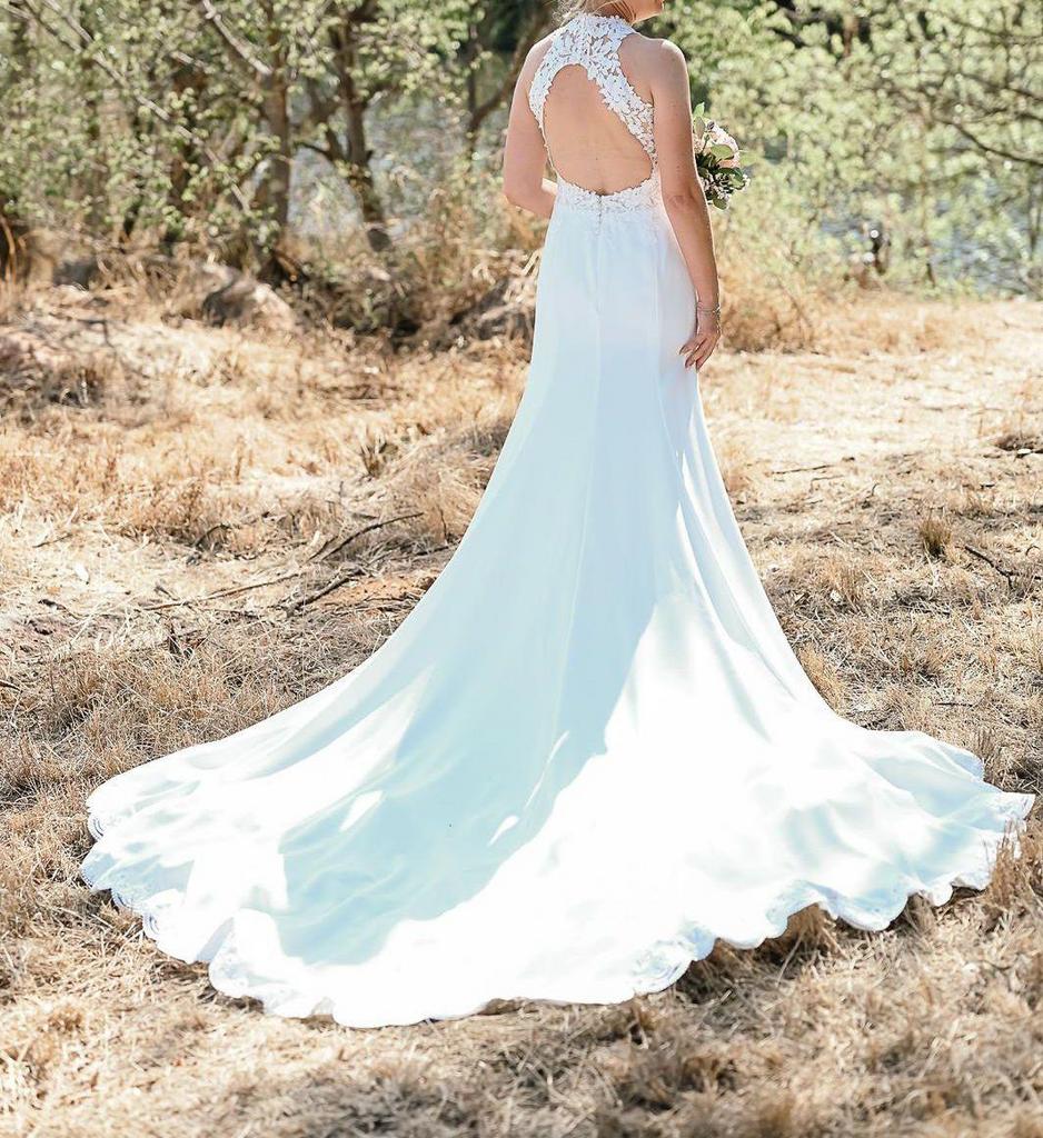 Trouwjurk ivoorkleur, Ophalen of Verzenden, Zo goed als nieuw, Wit, Trouwjurk