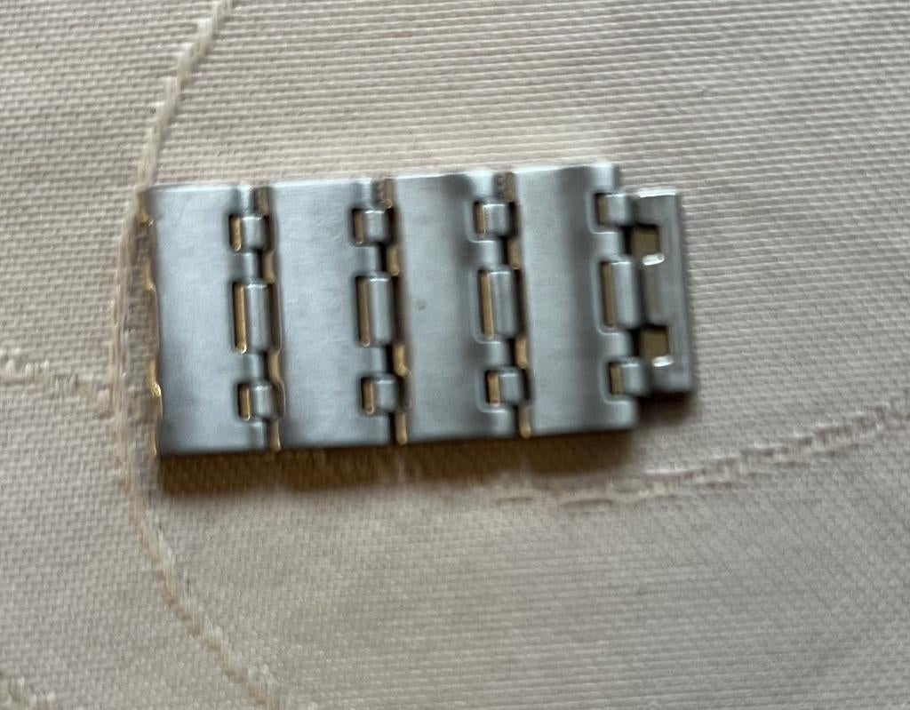 4 nieuwe RVS schakels voor Seiko Chronograph 6139-7070, Overige merken, Staal, Staal, Polshorloge