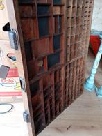 Antieke lade/letterbak, Ophalen, Hout, Minder dan 50 cm, Minder dan 5 flessen