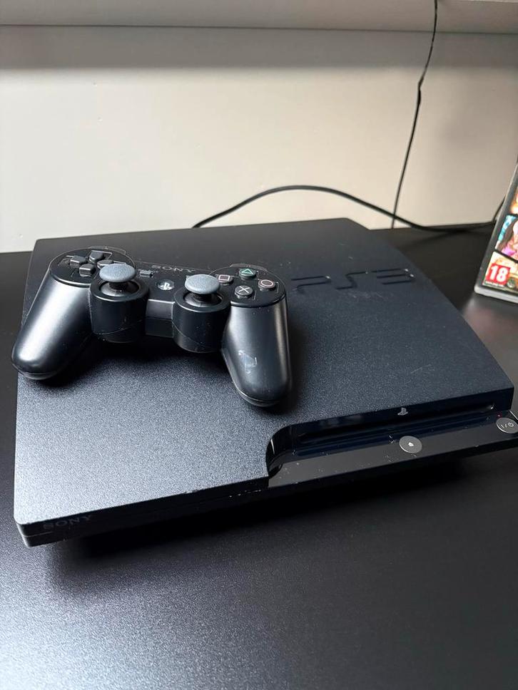 PlayStation 3 Slim met controller, Spelcomputers en Games, Spelcomputers | Sony PlayStation 3, Gebruikt, Slim, 160 GB, Met 1 controller