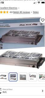 Excellent Electrics - Elektrische 2 in 1 RVS Buffetwarmer, Huis en Inrichting, Ophalen, Overige typen, Metaal, Nieuw