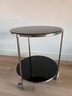 IKEA Strind bijzettafel - Zwart glas en metaal, Huis en Inrichting, Tafels | Bijzettafels, Minder dan 55 cm, Gebruikt, Metaal of Aluminium