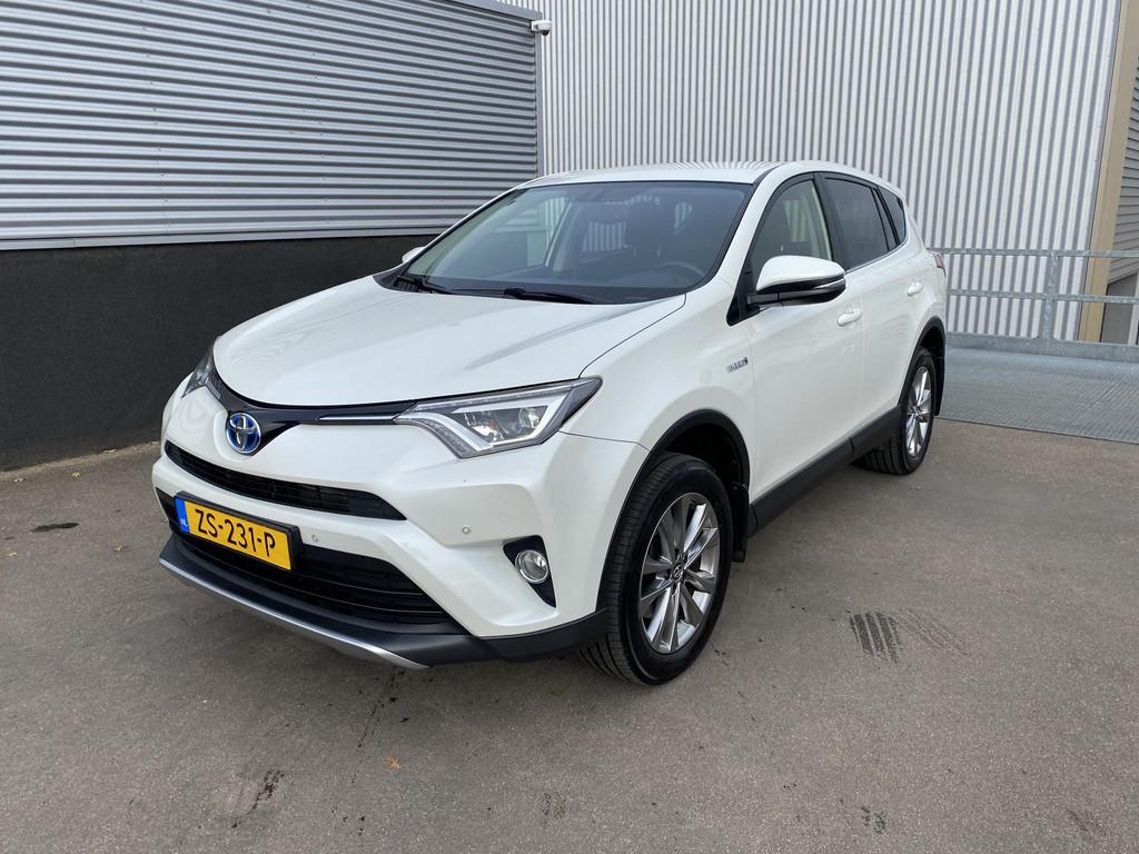 Toyota RAV4 2.5 Hybrid Style Trekhaak, navigatie, stoelverwa, Auto's, Toyota, Gebruikt, Euro 6, Wit, Bedrijf