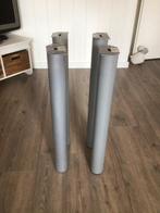 Vier zilvergrijze bureaupoten, Ophalen of Verzenden, Gebruikt