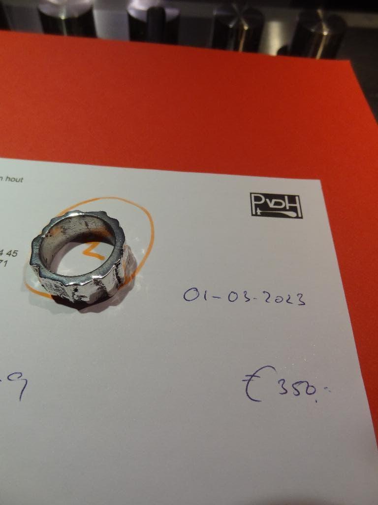 zilveren ring, 19 tot 20, Ophalen of Verzenden, Dame, Zilver