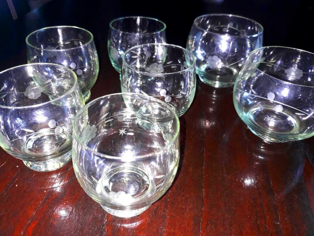 7 ZÉÉR OUDE ANTIEKE LOODKRISTALLEN HAND GESLEPEN BORRELGLAAS, Antiek en Kunst, Antiek | Glas en Kristal, Ophalen of Verzenden