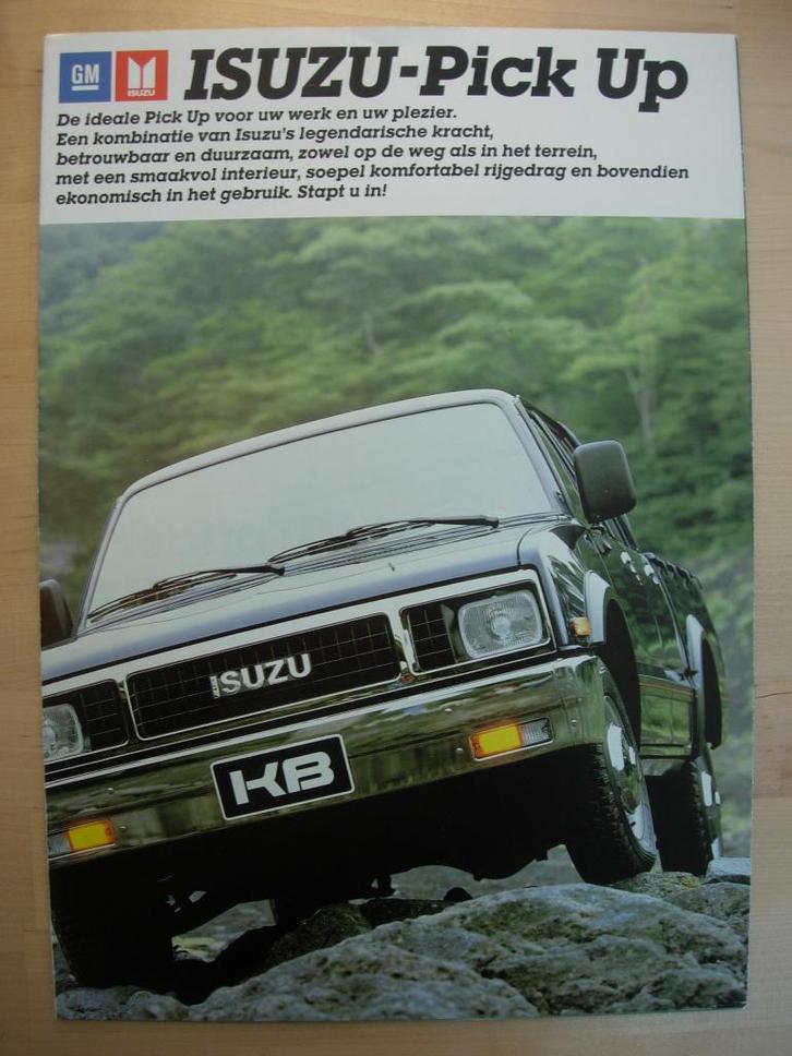 Isuzu KB Pick-up Brochure ca 1987 – Pickup Pick up, Boeken, Auto's | Folders en Tijdschriften, Zo goed als nieuw, Overige merken