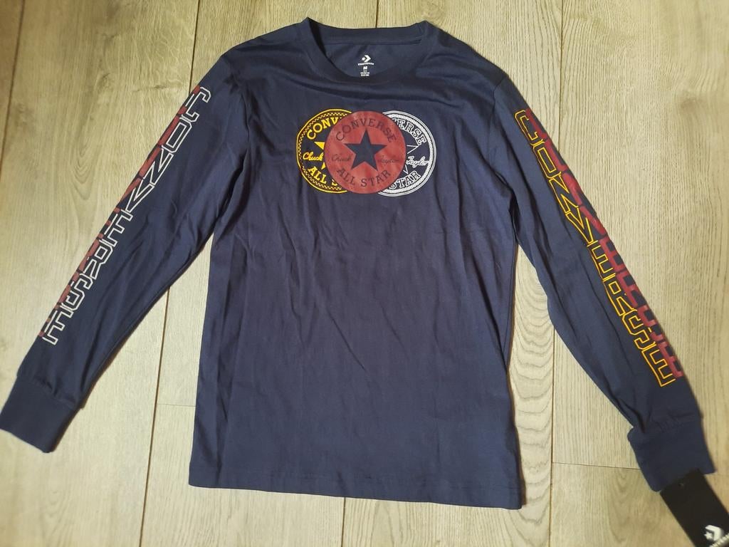 Nieuw! Converse shirt longsleeve blauw maat 10/12 jr 140/152, Kinderen en Baby's, Kinderkleding | Maat 140, Converse, Nieuw, Ophalen of Verzenden