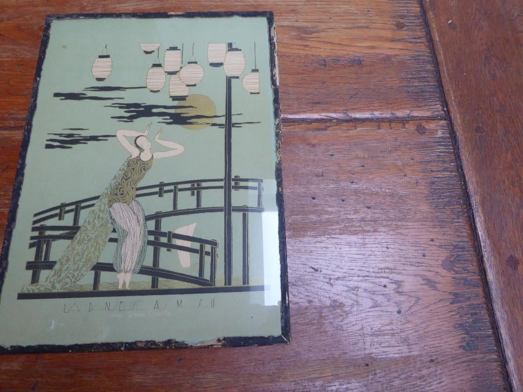 Art deco originele prent, vermoedelijk Georges Barbier