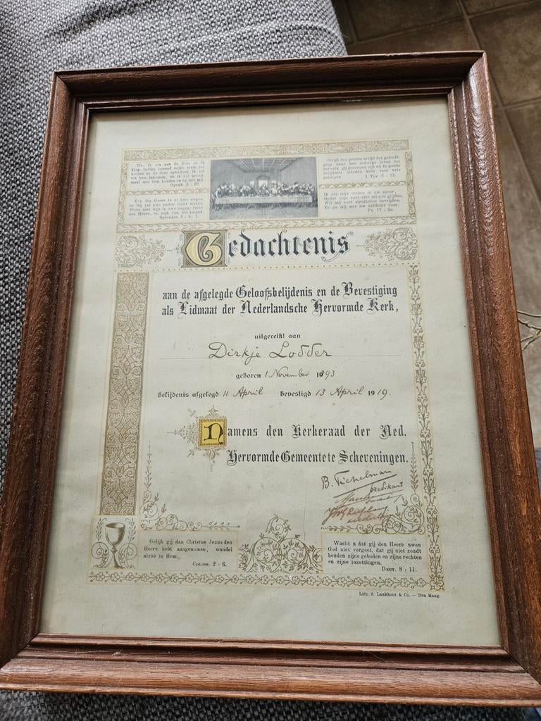 Gedachtenis Nederlandse Hervormde Kerk Scheveningen, Ophalen of Verzenden