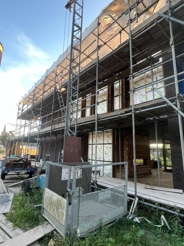 Te koop steiger, Doe-het-zelf en Verbouw, Steigers, Gebruikt, Gevelsteiger, 5 meter of hoger, Ophalen