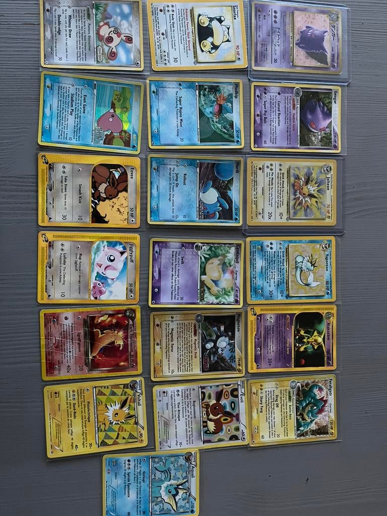 Vintage pokemon kaarten 1995-2005, Ophalen, Zo goed als nieuw, Meerdere kaarten