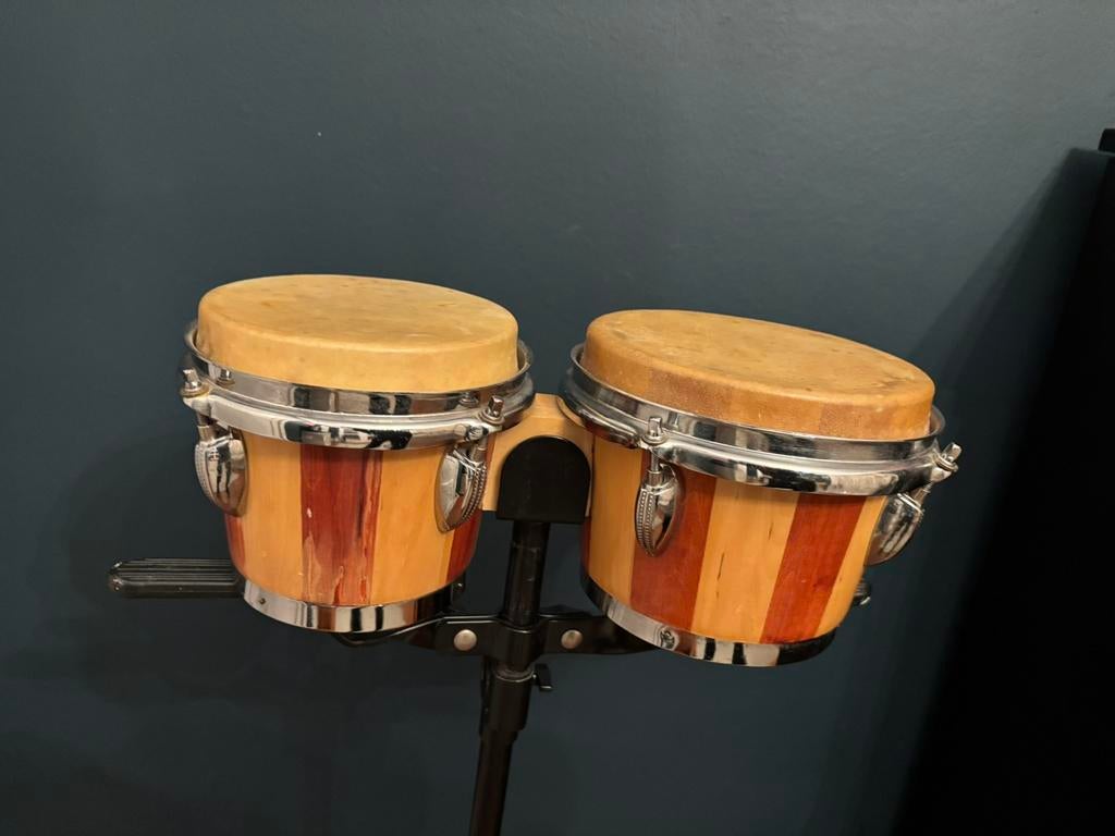Bongo met standaard, Muziek en Instrumenten, Percussie, Ophalen of Verzenden, Zo goed als nieuw, Trommel