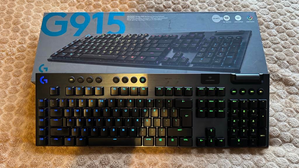 Logitech G915 LIGHTSPEED Wireless - GL Tactile - Zgan, Computers en Software, Toetsenborden, Gaming toetsenbord, Ophalen of Verzenden