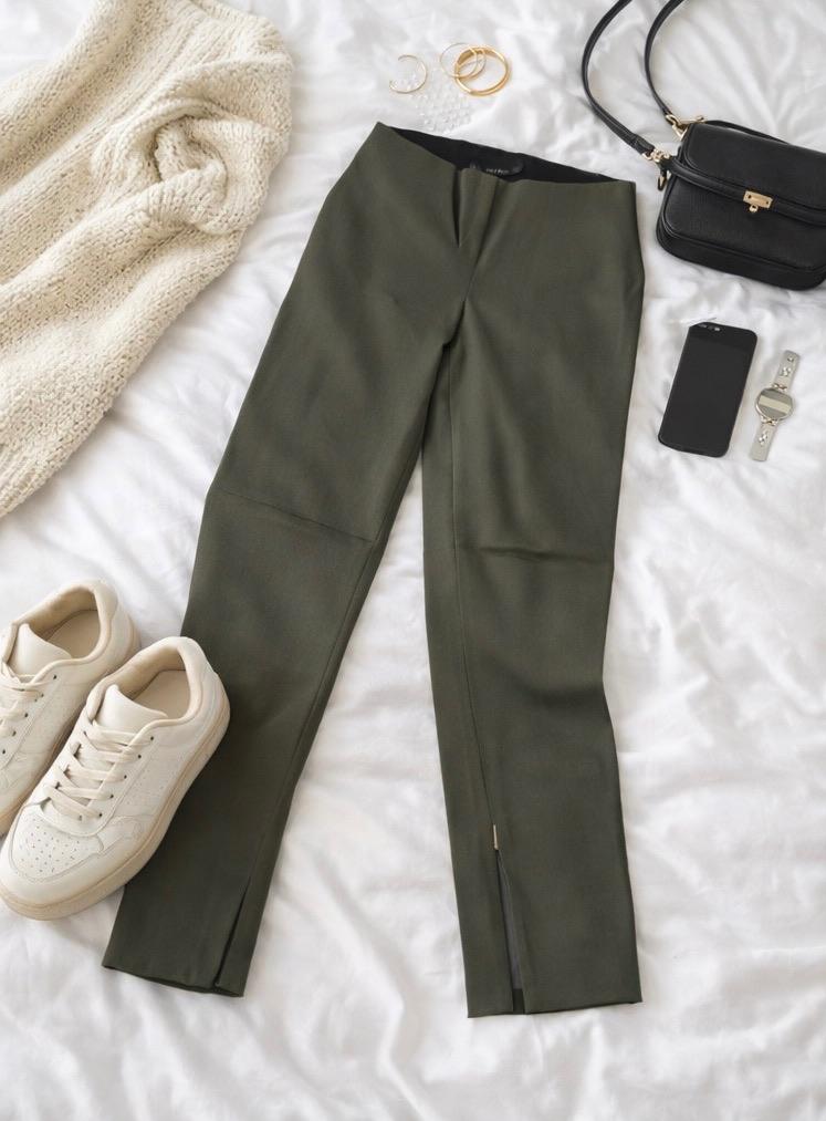 Zara pu leren kaki legging nieuw maat S, Zara, Nieuw, Ophalen of Verzenden, Maat 36 (S)