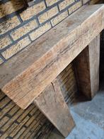 Eiken balken, Doe-het-zelf en Verbouw, Gebruikt, Eiken, Ophalen of Verzenden, 50 mm of meer