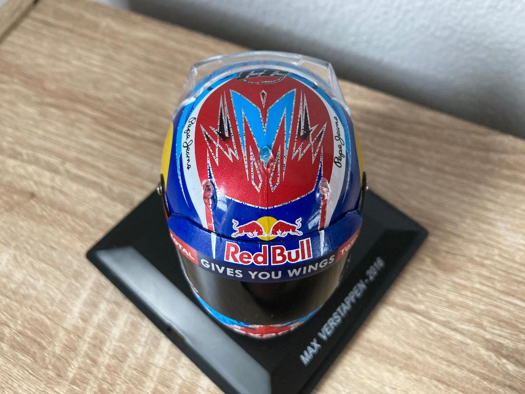 ✅ Max Verstappen 1:5 helm 2016 Monaco GP Red Bull RB12 Spark, Ophalen of Verzenden, Nieuw, Formule 1