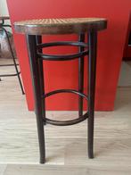 vintage rotan barkruk - Thonet stijl, Huis en Inrichting, Ophalen, Gebruikt, Met voetsteun, 60 tot 90 cm