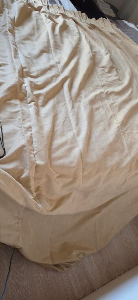 Gordijnen, 200 cm of meer, Beige, Ophalen of Verzenden, Zo goed als nieuw