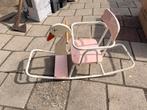 Vintage Hobbelpaard Zwaan Roze Wit Wiebel Stoel, Ophalen, Gebruikt, Jongen of Meisje