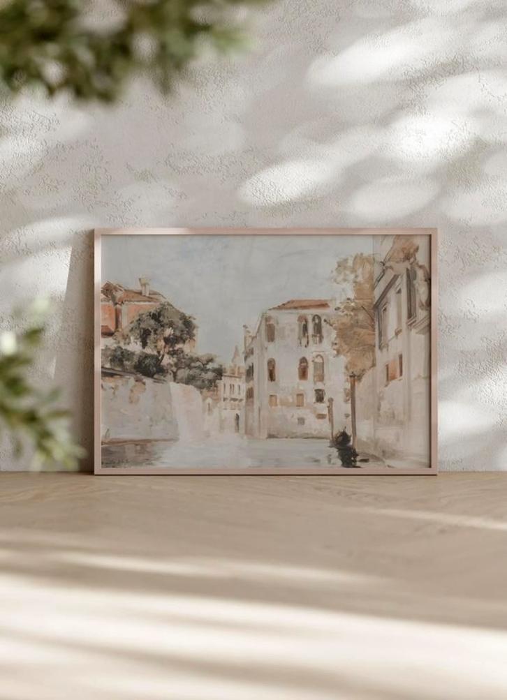 Italiaanse Straat Poster A4 – Vintage Stadsgezicht, Huis en Inrichting, Woonaccessoires | Wanddecoraties, Nieuw, Ophalen of Verzenden