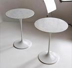 2x Eero Saarinen Knoll International Tulip bijzet tafel, Overige materialen, Gebruikt, Rond, Minder dan 50 cm