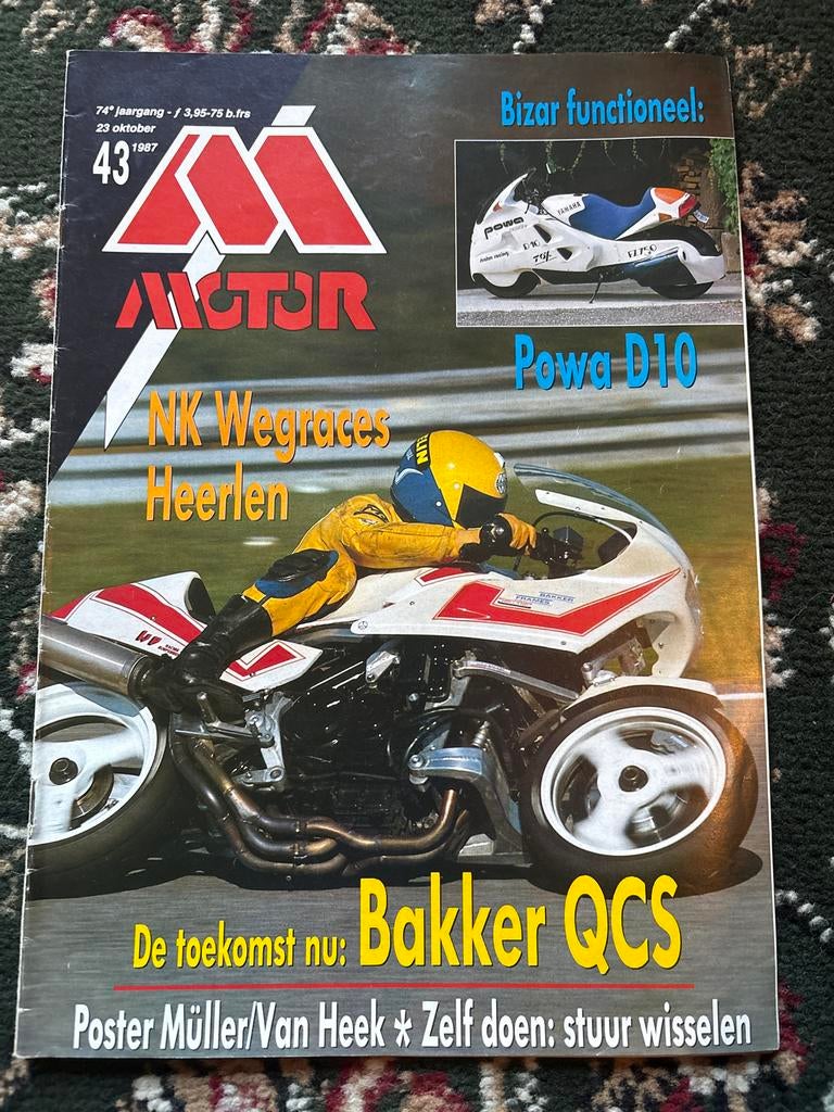Motor Magazine - 23 oktober 1987 - Bakker QCS, Ophalen of Verzenden, Gelezen, Algemeen