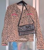 Spijkerjas patty brard panterprint maat L & tasje, Ophalen of Verzenden, Nieuw, Maat 42/44 (L), Bruin