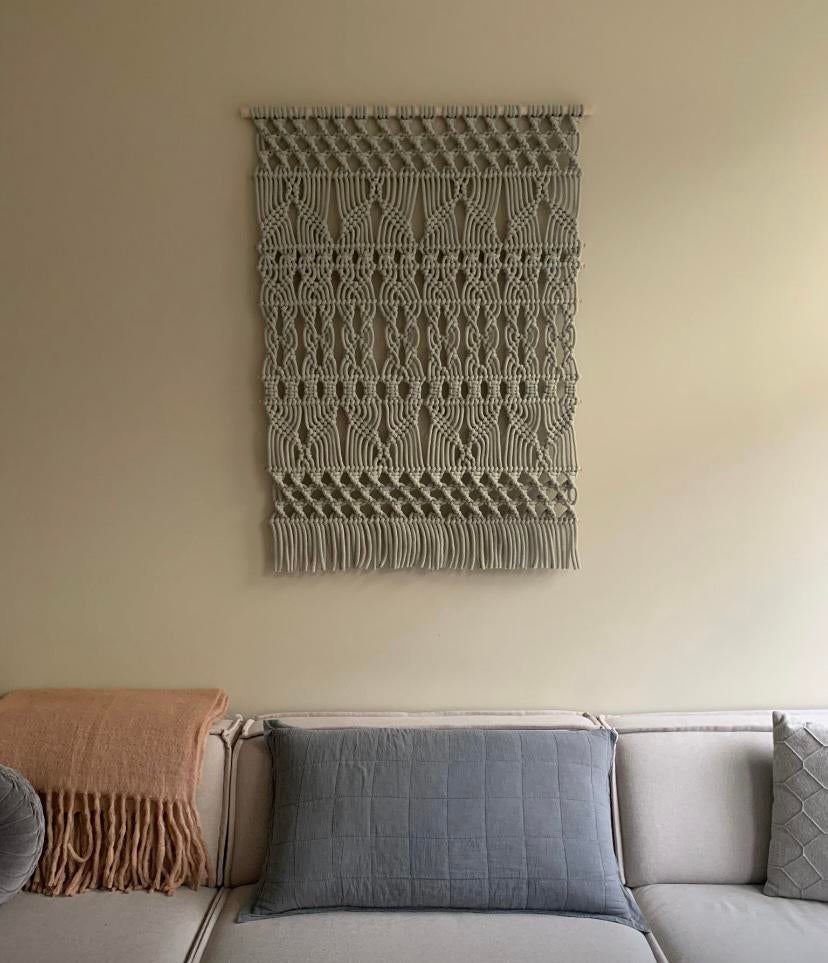 Wandkleed groot macrame, Huis en Inrichting, Woonaccessoires | Wanddecoraties, Ophalen, Zo goed als nieuw