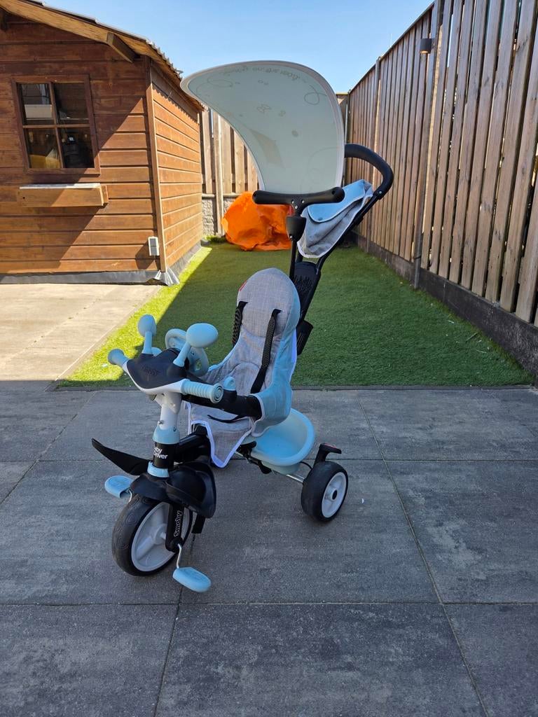 Smoby Baby Driver Comfort driewieler met duwstang, Ophalen of Verzenden, Zo goed als nieuw, Smoby, Verstelbare zitting