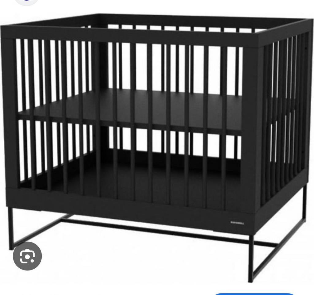Kidsmill box mat zwart + boxkleed, Kinderen en Baby's, Boxen, Ophalen, Zo goed als nieuw, In hoogte verstelbaar
