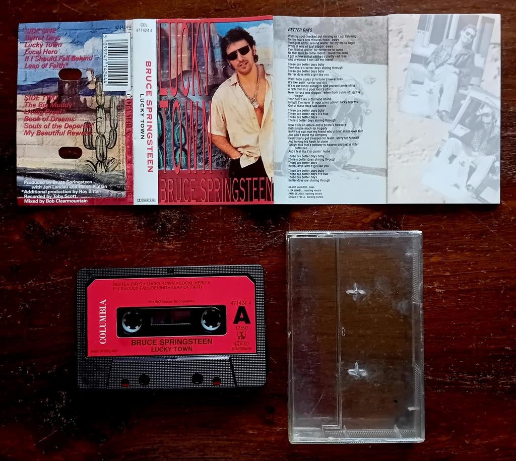 Bruce Springsteen - Lucky town cassette tape rock pop, Cd's en Dvd's, Cassettebandjes, Ophalen of Verzenden, Gebruikt, Pop, 1 bandje