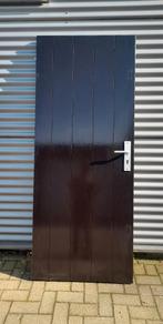 Buitendeur hardhout 82,5 x 201,5 cm zwart, Ophalen, Gebruikt, 80 tot 100 cm, Buitendeur