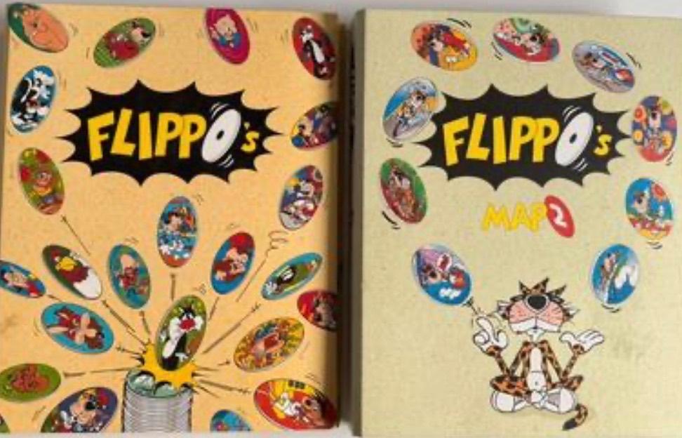 Flippo map 1 en map 2 compleet, Verzamelen, Flippo's, Ophalen, Guinness Record, Map, Album of Poster, Met verzamelmap(pen)