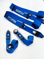 Sparco FIA H4 4-punts gordel Blauw zwart rood, Auto diversen, Tuning en Styling, Ophalen of Verzenden