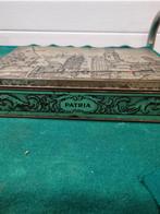 blik patria met gebouwen oud blik, Ophalen of Verzenden