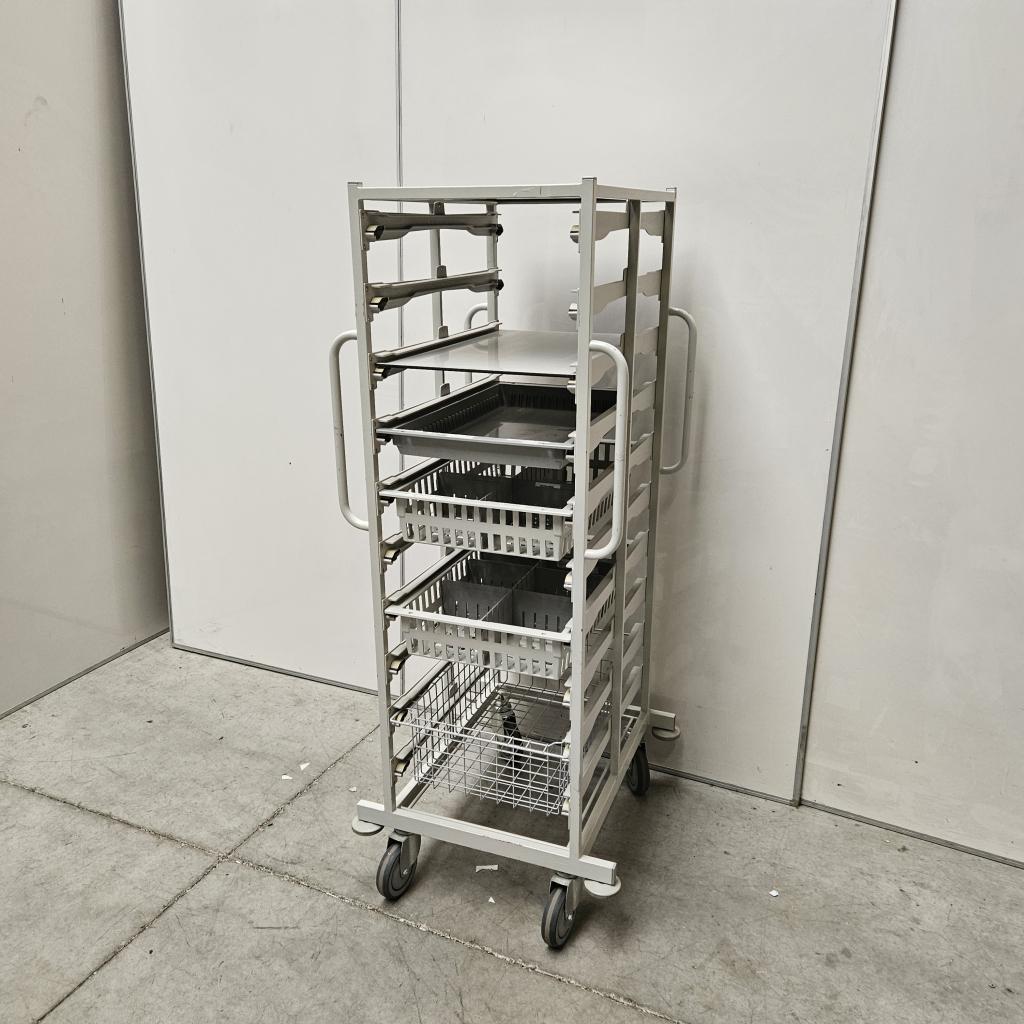 Medimath medische kar met 1 schap, 3 laden en 1 mand - 151x, Niet ingevuld, Gebruikt, Niet ingevuld, Niet ingevuld