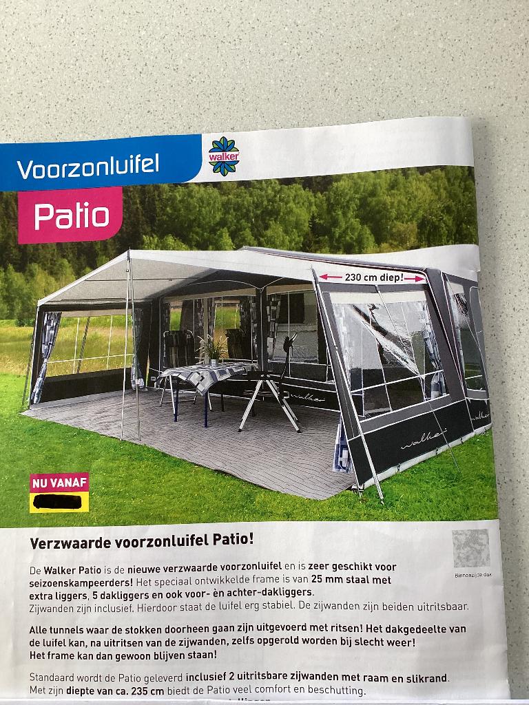 Voorzonluifel, Caravans en Kamperen, Ophalen, Zo goed als nieuw