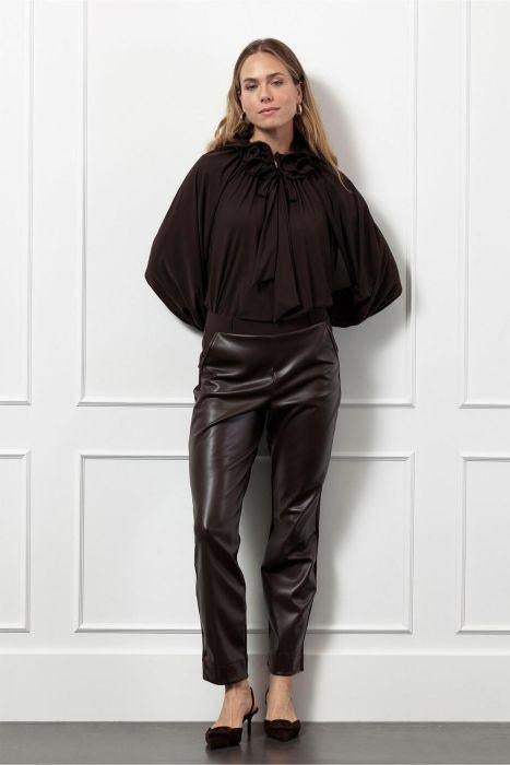 Studio anneloes Anne Faux Leather trouser 13280 XL espresso, Kleding | Dames, Studio Anneloes, Bruin, Maat 46/48 (XL) of groter