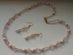 handwerk kettingset, Nieuw, Steen of Mineraal, Roze, Met edelsteen
