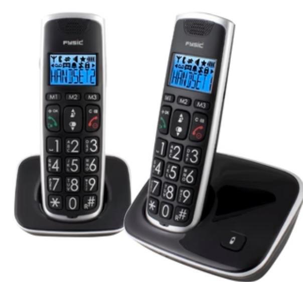 Fysic FX-6020 DECT Duo Telefoon - Grote Knoppen, Telecommunicatie, Vaste telefoons | Handsets en Draadloos, Zo goed als nieuw