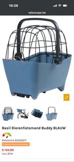 Basil hondenfietsmand Buddy blauw - Inclusief rekje, Ophalen of Verzenden, Gebruikt