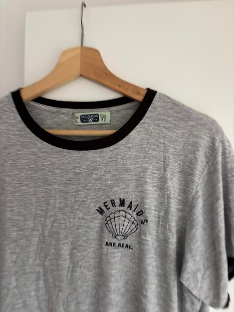 Pull & bear grijs T-shirt, grijze top,grijs shirtje maat M/L, Nieuw, Ophalen of Verzenden, Korte mouw, Maat 36 (S)