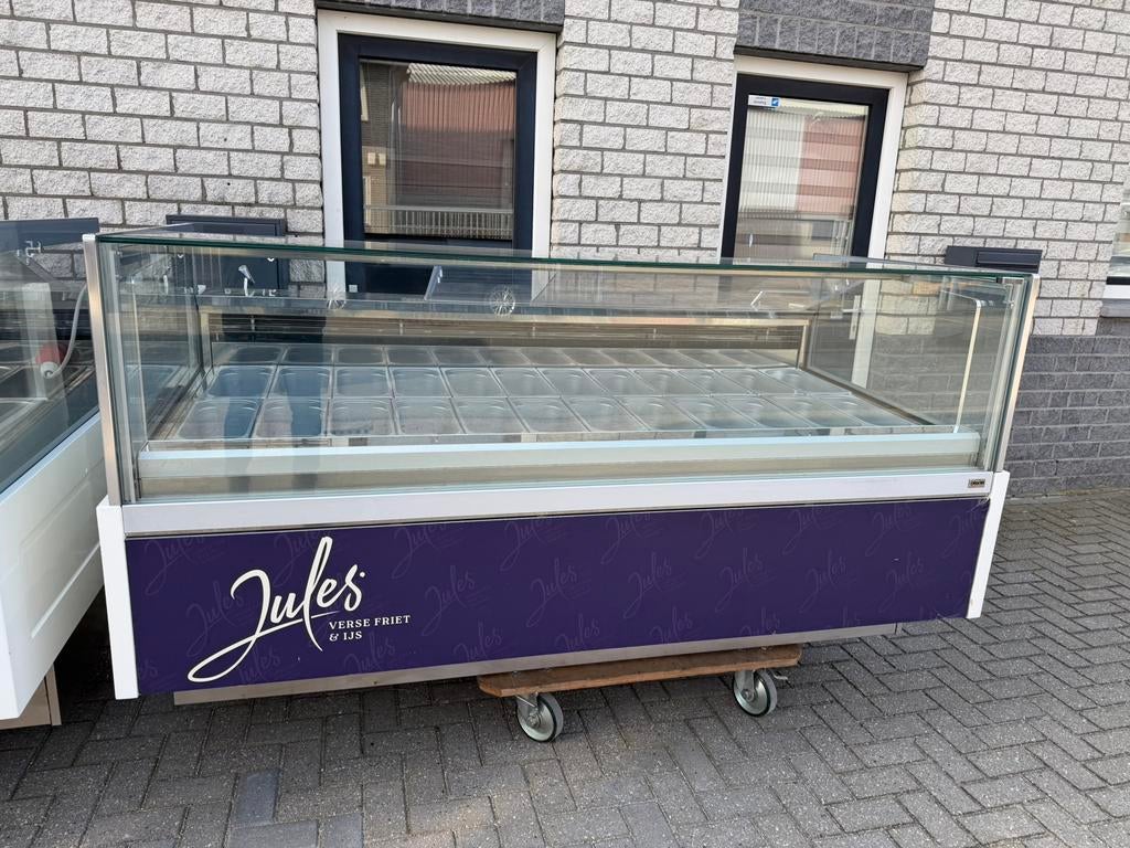 Ijsvitrine schepijsvitrine schepijs slagroommachinr, Ophalen of Verzenden, Koelen en Vriezen