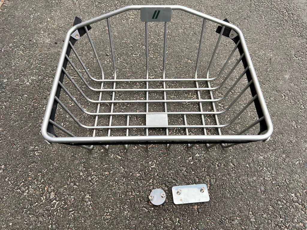 Schindelhauer fietsmand zilver 44X33X13cm fiets, Gebruikt, Stuurbevestiging, Ophalen of Verzenden, Fietsmand