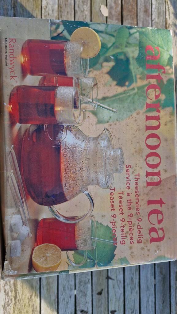 Randwyck Afternoon Tea Theeservies 9-delig, Huis en Inrichting, Keuken | Servies, Nieuw, Compleet servies, Overige stijlen, Glas