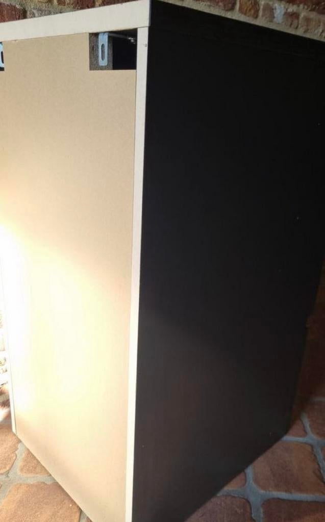 Zwart ladekastje met 3 laden, Ophalen, Minder dan 50 cm, Gebruikt, 3 of 4 laden