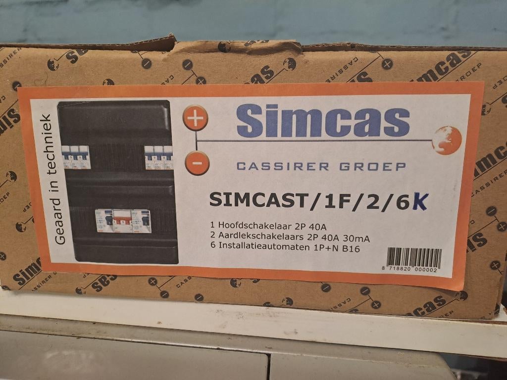 Simcast groepenkast 1F/2/6K, Ophalen, Nieuw, Overige typen