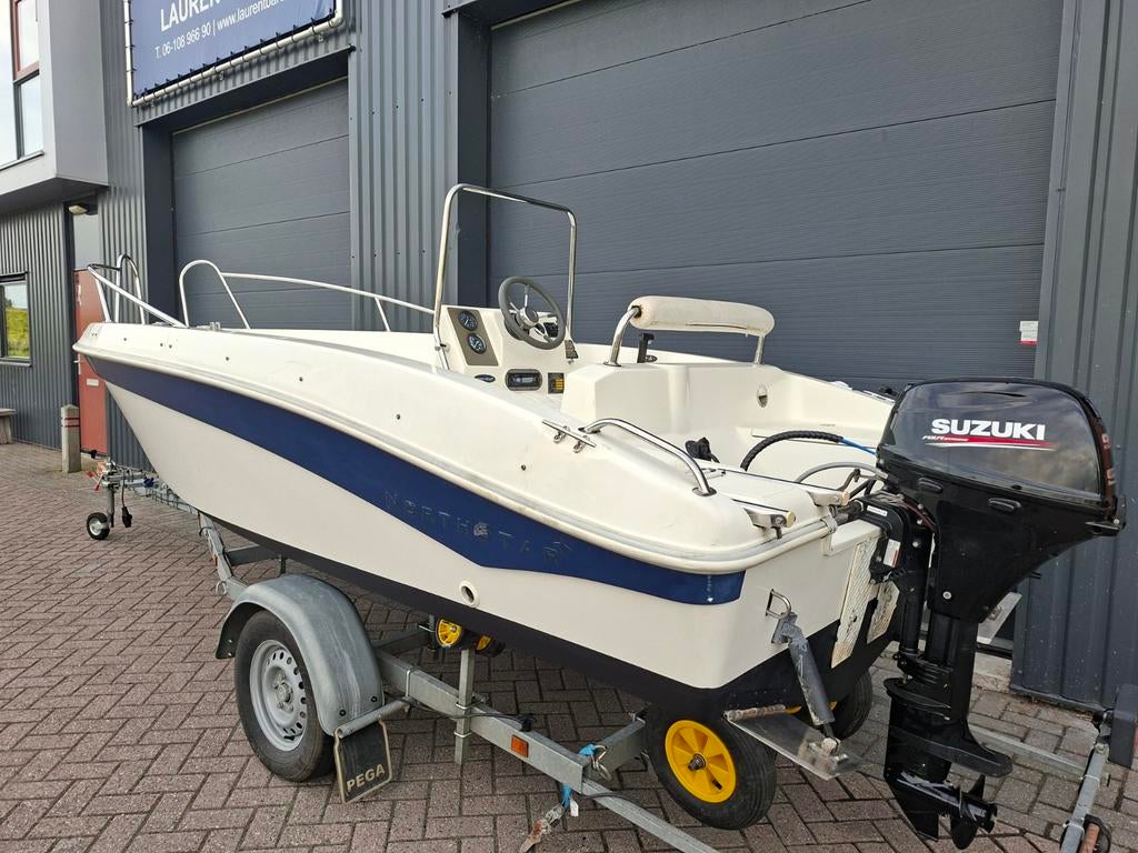 Prachtige Northstar 160 SC + Suzuki 20PK *33 UUR*, Watersport en Boten, 10 tot 30 pk, Ophalen of Verzenden, Zo goed als nieuw