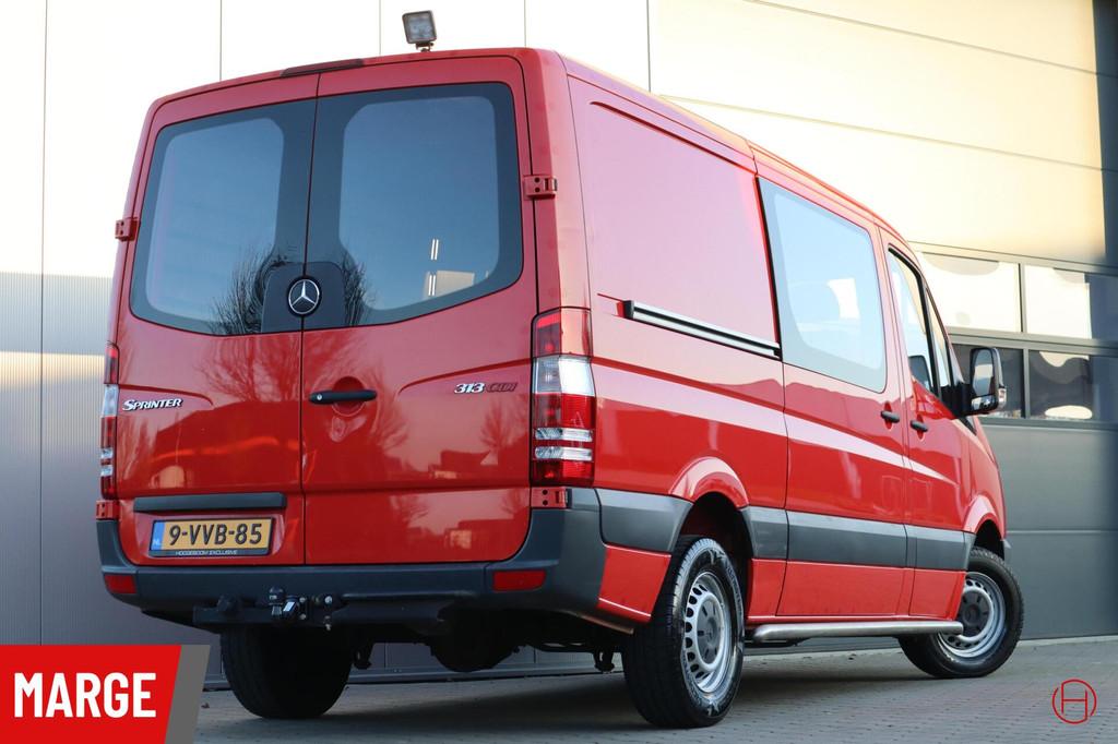 Mercedes Sprinter 313 2.2 CDI Dubbele cabine 7-persoons / Ma, Auto's, Bestelauto's, Euro 5, Stof, Gebruikt, Zwart